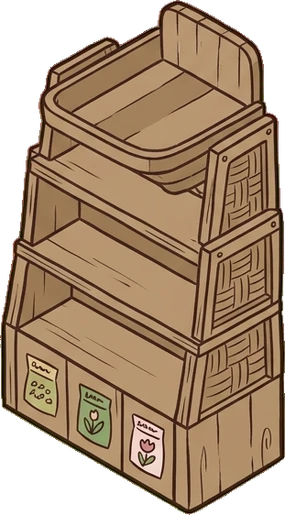 Bookcases, a sticker from the The Flower Shop world