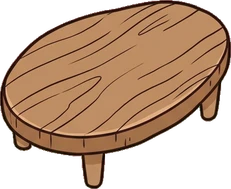 Coffee tables, a sticker from the The Flower Shop world