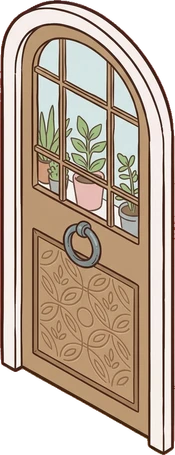 Doors, a sticker from the The Flower Shop world