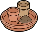 Baskets and floor things, a sticker from the The Flower Shop world