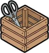 Baskets and floor things, a sticker from the The Flower Shop world