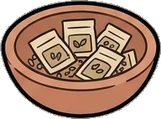 Baskets and floor things, a sticker from the The Flower Shop world