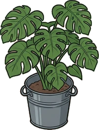 Floor plants, a sticker from the The Flower Shop world