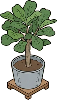 Floor plants, a sticker from the The Flower Shop world