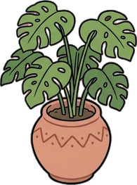 Floor plants, a sticker from the The Flower Shop world