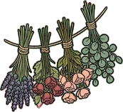 Garlands and hanging things, a sticker from the The Flower Shop world