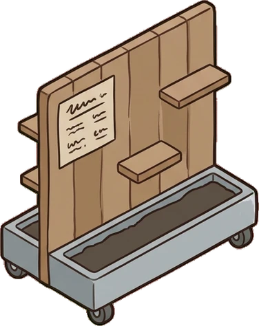 Folding screens, a sticker from the The Flower Shop world