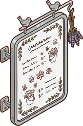 Signboards and chalkboards, a sticker from the The Flower Shop world