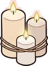 Candles and small lights, a sticker from the The Flower Shop world