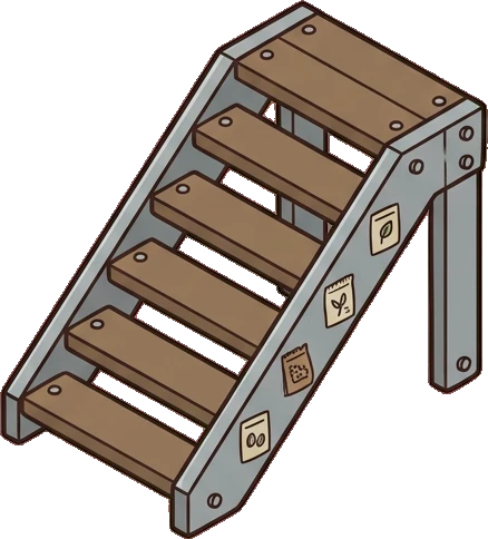Staircases, a sticker from the The Flower Shop world