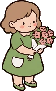 People standing, a sticker from the The Flower Shop world