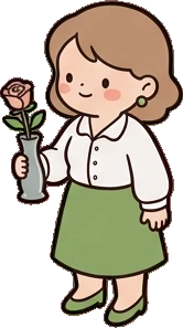 People standing, a sticker from the The Flower Shop world