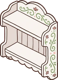 Wall shelves, a sticker from the The Flower Shop world