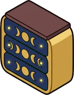 Dressers and low cabinets, a sticker from the The Magic Classroom world