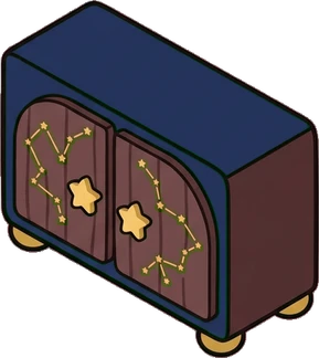 Dressers and low cabinets, a sticker from the The Magic Classroom world