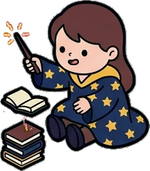 People sitting, a sticker from the The Magic Classroom world