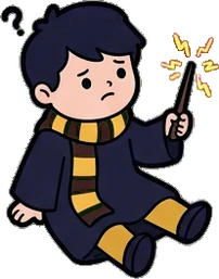 People sitting, a sticker from the The Magic Classroom world