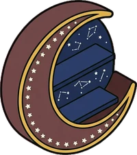 Wall shelves, a sticker from the The Magic Classroom world