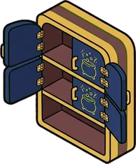 Wall shelves, a sticker from the The Magic Classroom world