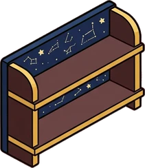 Wall shelves, a sticker from the The Magic Classroom world