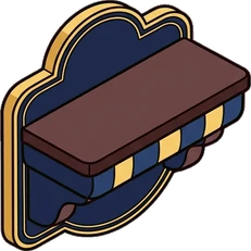 Wall shelves, a sticker from the The Magic Classroom world