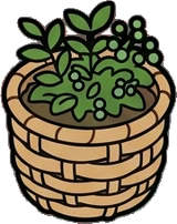 Small plants, a sticker from the The Diner world