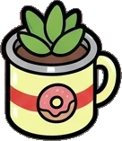 Small plants, a sticker from the The Diner world