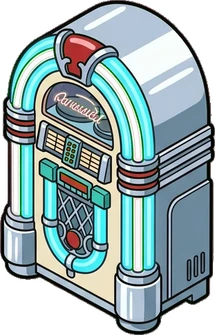 Big floor pieces, a sticker from the The Diner world