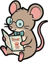 Cats and small animals, a sticker from the The Diner world