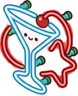 Wall lights, a sticker from the The Diner world