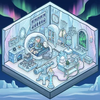 A The Ice Palace corner decorated by a player: 40 stickers