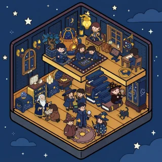 A The Magic Classroom corner decorated by a player: 39 stickers