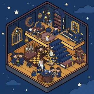 A The Magic Classroom corner decorated by a player: 43 stickers