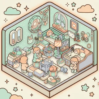 A The Nursery corner decorated by a player: 71 stickers